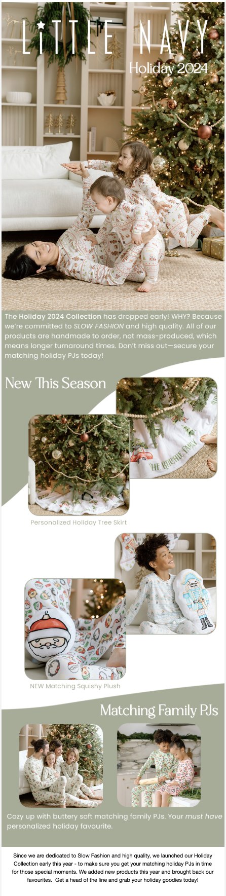Holiday 2024 collection email