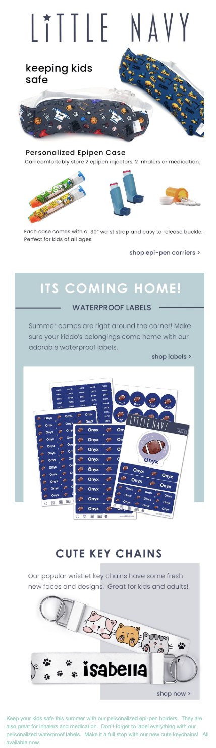 Product education email