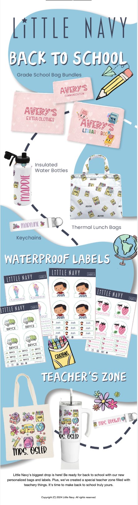 Back to school campaign email